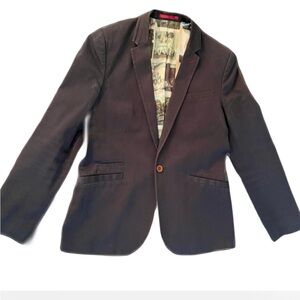 Unisex Vintage Ted Baker London  navy blue coat blazer jacket.